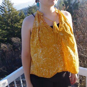 Vintage Yellow Baby Doll Tank-Top By H&M